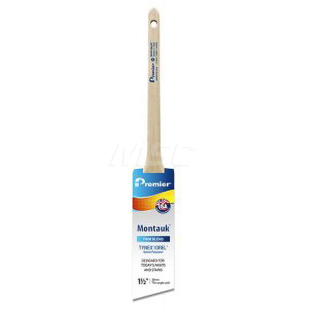 Premier Paint Roller Paint Brush: 1-1/2" Wide, Nylon, Synthetic Bristle - 17200