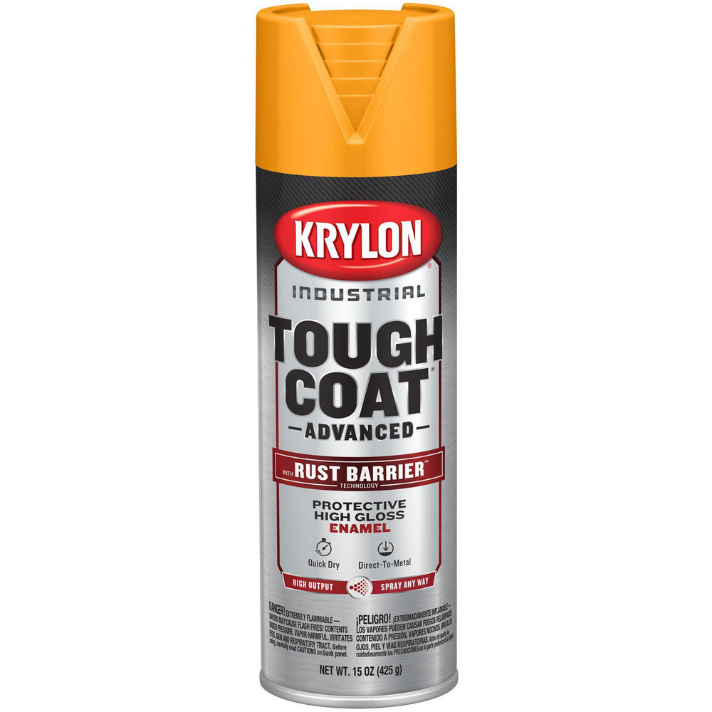 Krylon Spray Paint: Yellow, Gloss, 15 oz Net Fill, Rust-Preventive Acrylic Alkyd Enamel - K00489008