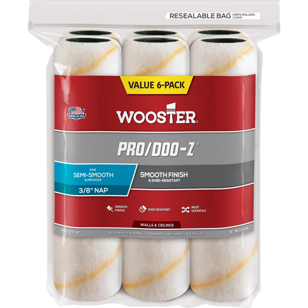 Wooster Brush Paint Roller Cover: 3/8" Nap, 9" Wide - RR727-9