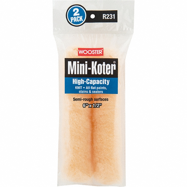 Wooster Brush Mini Paint Roller Cover: 1/2" Nap, 4" Wide - R231-4