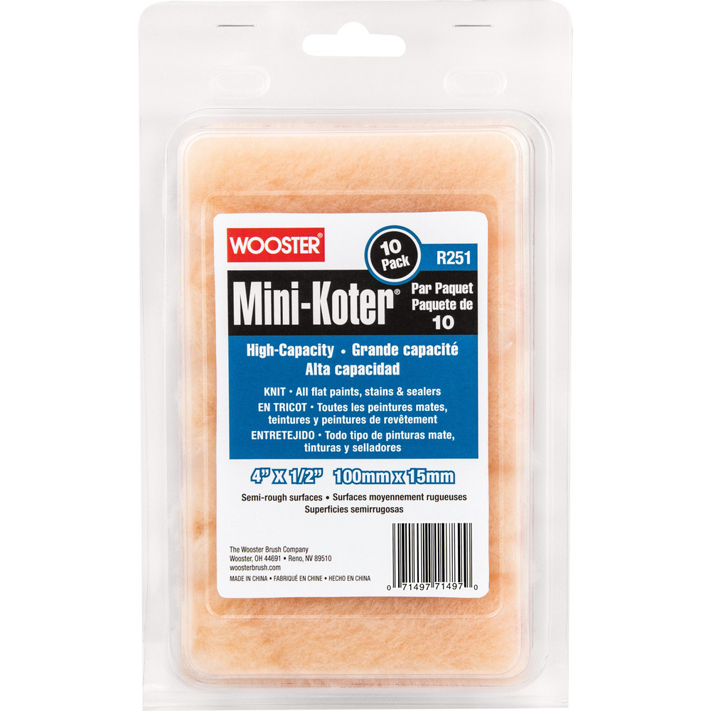 Wooster Brush Mini Paint Roller Cover: 1/2" Nap, 4" Wide - R231-4