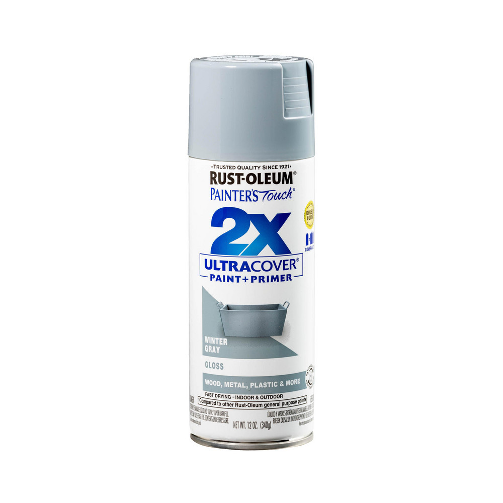 Krylon Spray Paint: White, Gloss, 12 oz Net Fill, Acrylic Enamel - K05524007