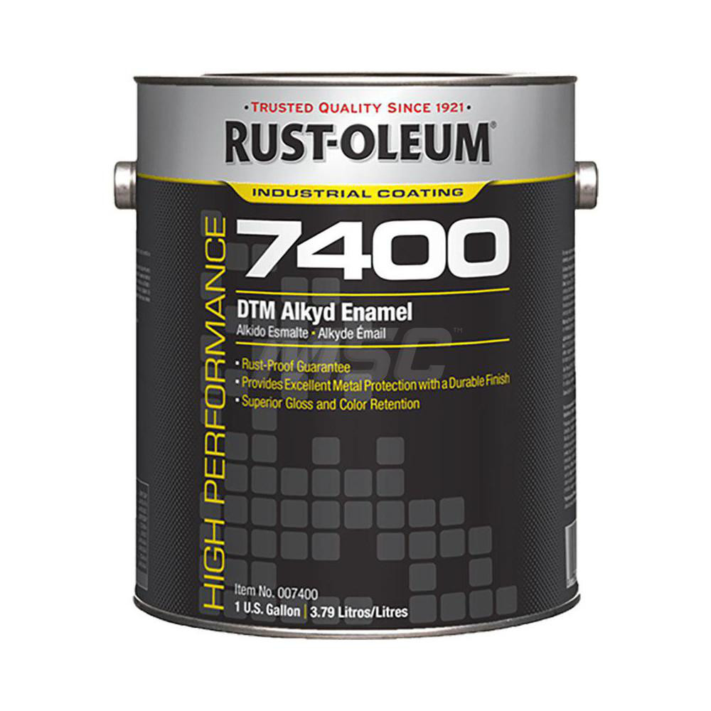 Rust-Oleum Alkyd Enamel Paint: 1 gal, Gloss Finish, Navy Gray - 975402