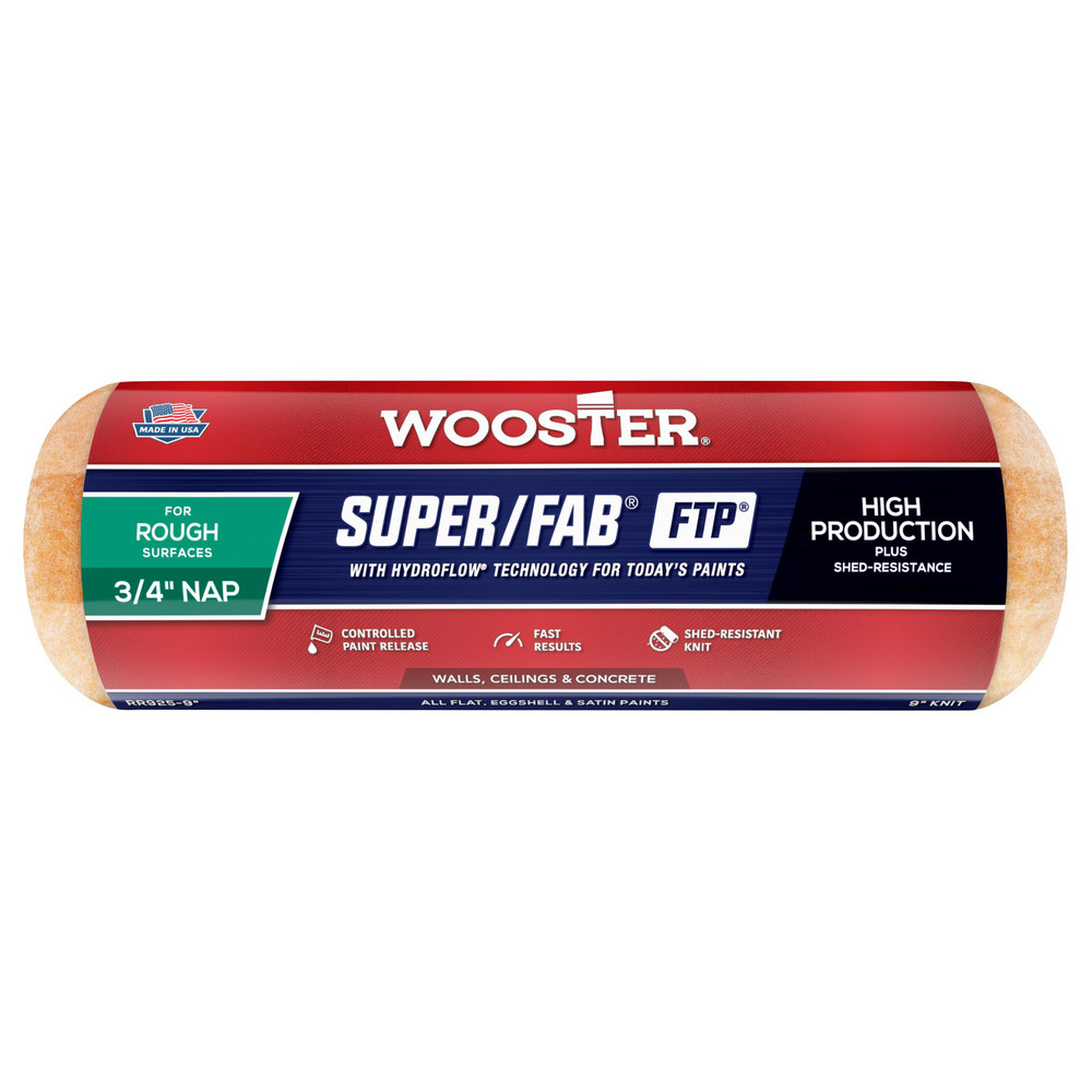 Wooster Brush Paint Roller Cover: 3/4" Nap, 9" Wide - RR925-9