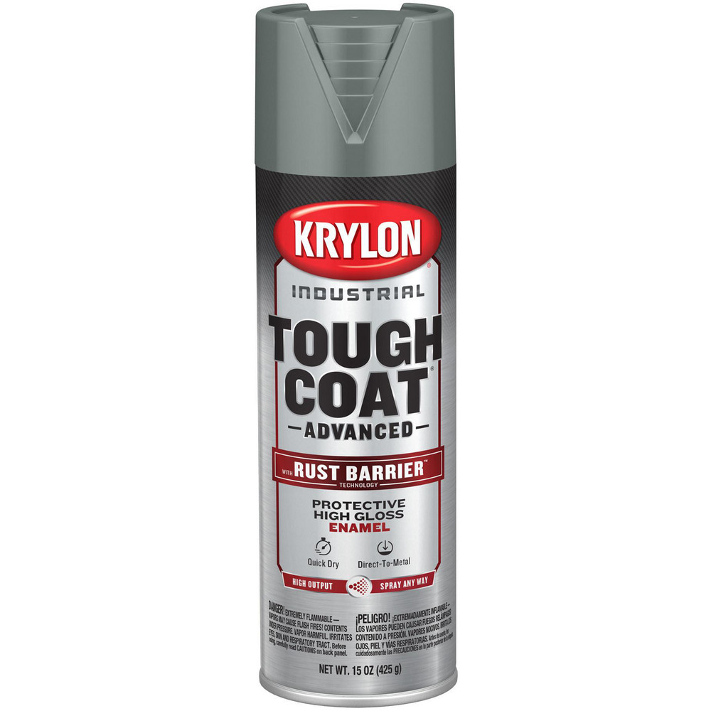 Krylon Spray Paint: Gray, Gloss, 15 oz Net Fill, Rust-Preventive Acrylic Alkyd Enamel - K00839008