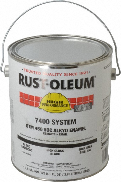 Rust-Oleum Industrial Enamel Paint: 1 gal, Flat Finish, Black - 412402