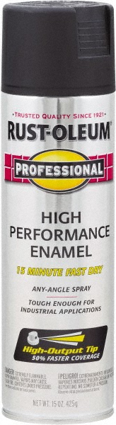 Rust-Oleum Industrial Enamel Paint: 1 gal, Flat Finish, Black - 412402