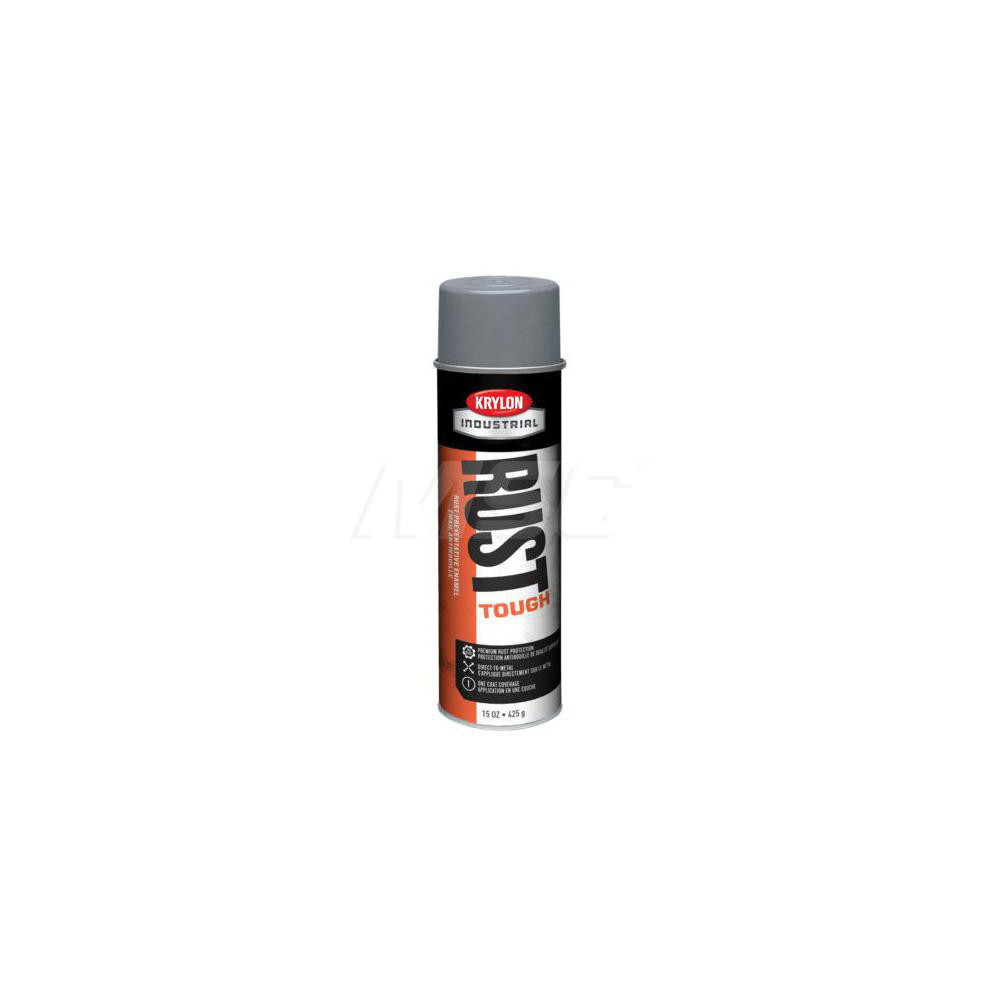 Krylon Spray Paint: Gray, Gloss, 15 oz Net Fill, Rust-Preventive Acrylic Alkyd Enamel - K00879008