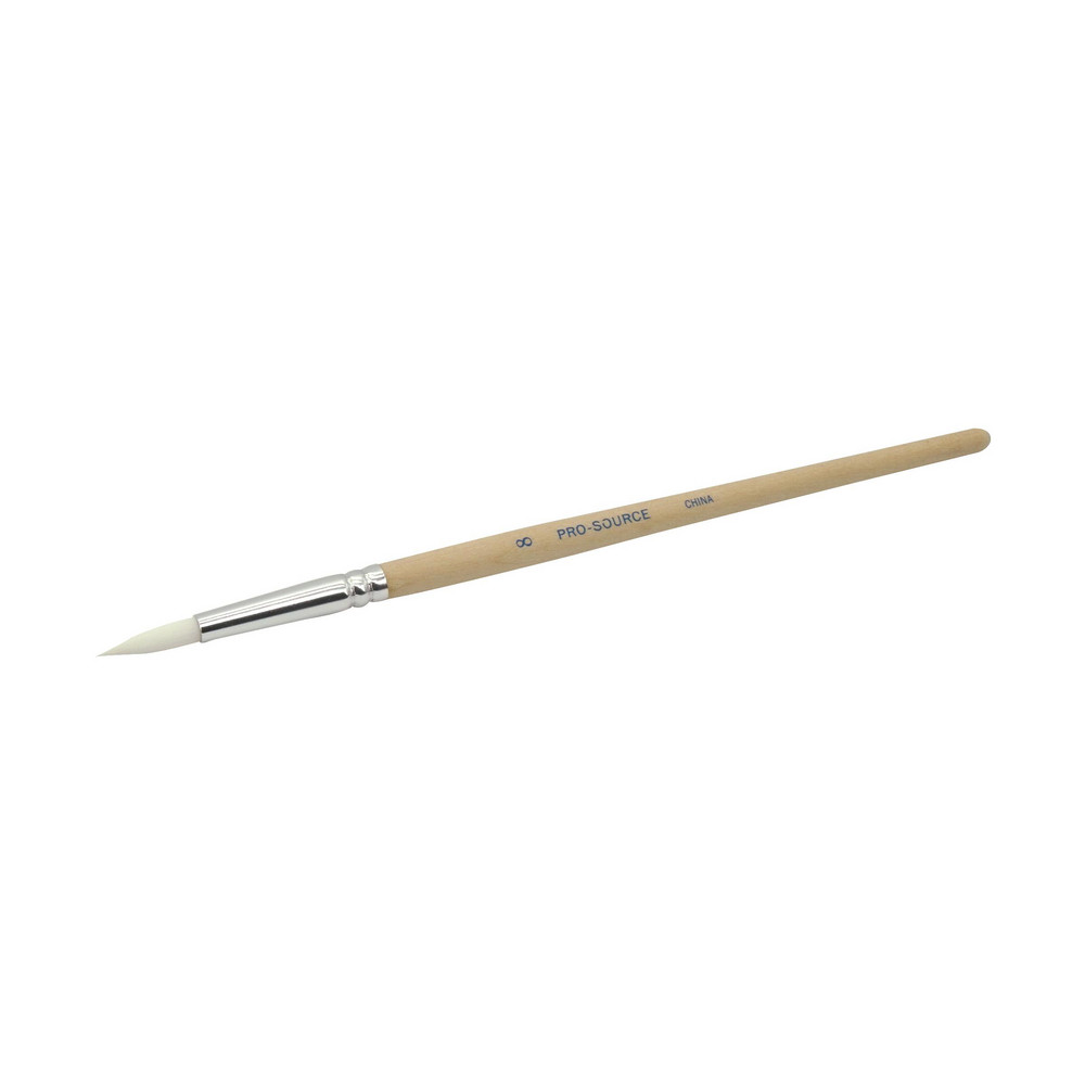 PRO-SOURCE Artist Brush: #4 Industry Size, 3/16" Wide, Nylon - AUB04-2