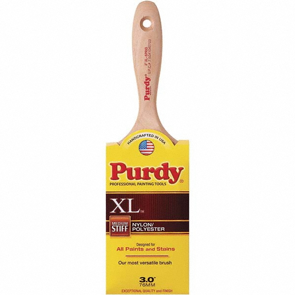 Purdy Paint Brush: 3" Wide, Synthetic, Synthetic Bristle - 144380330