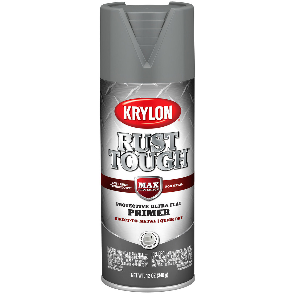 Krylon Spray Paint: Gray, Gloss, 12 oz Net Fill, Acrylic Enamel - K05531007