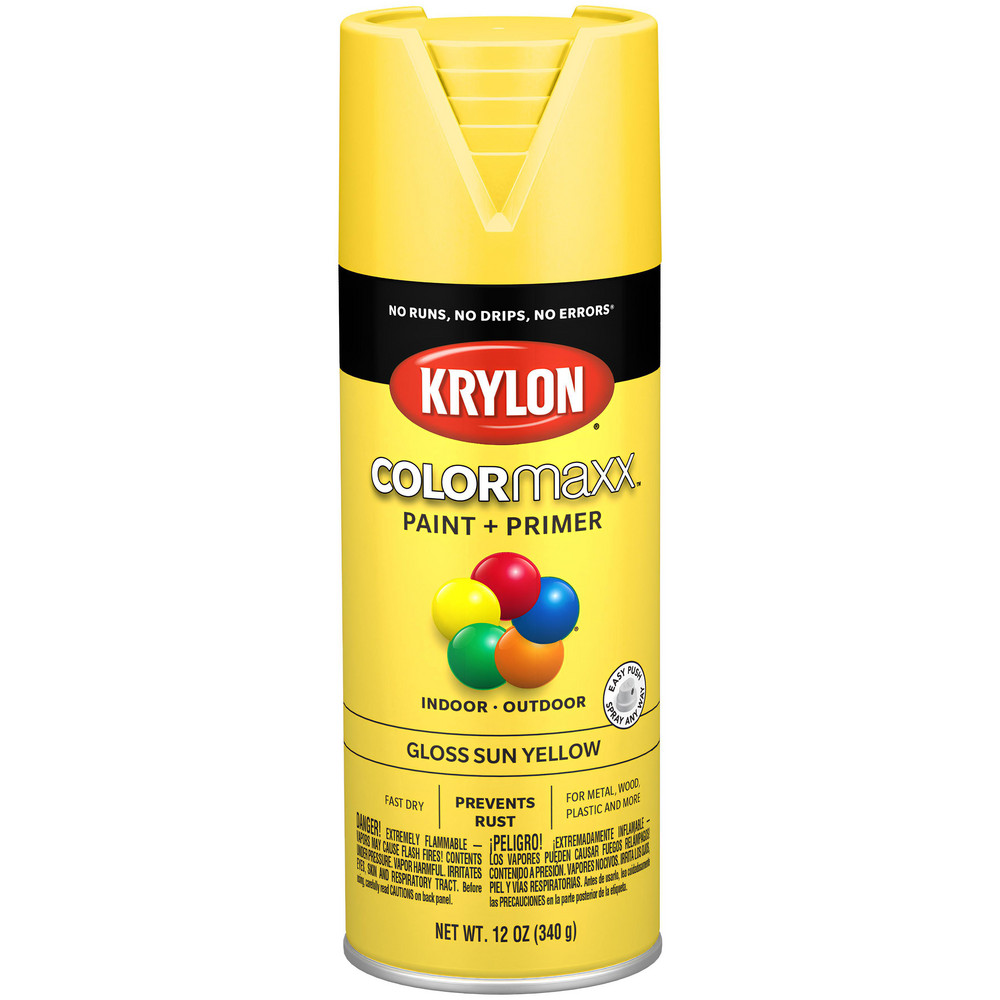 Krylon Spray Paint: Gray, Gloss, 12 oz Net Fill, Acrylic Enamel - K05531007