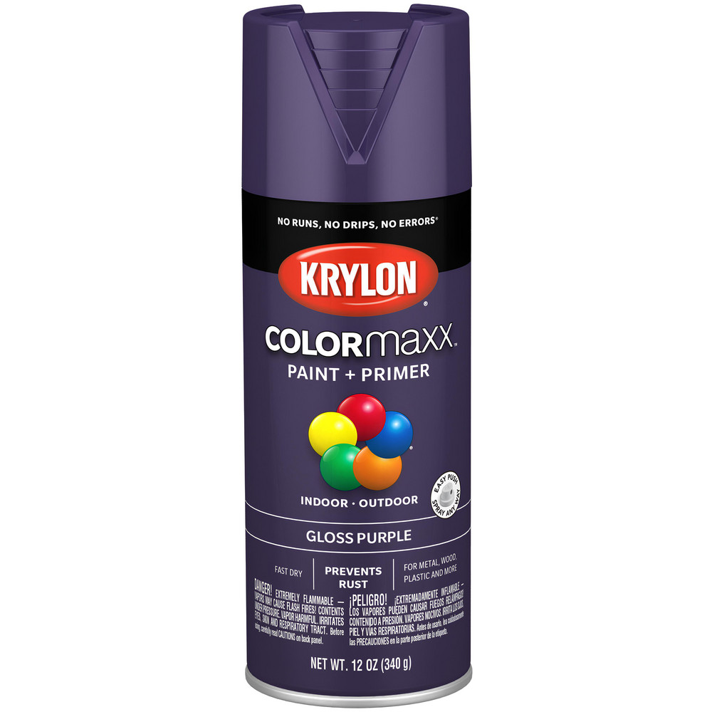 Krylon Spray Paint: Blue, Gloss, 12 oz Net Fill, Acrylic Enamel - K05529007