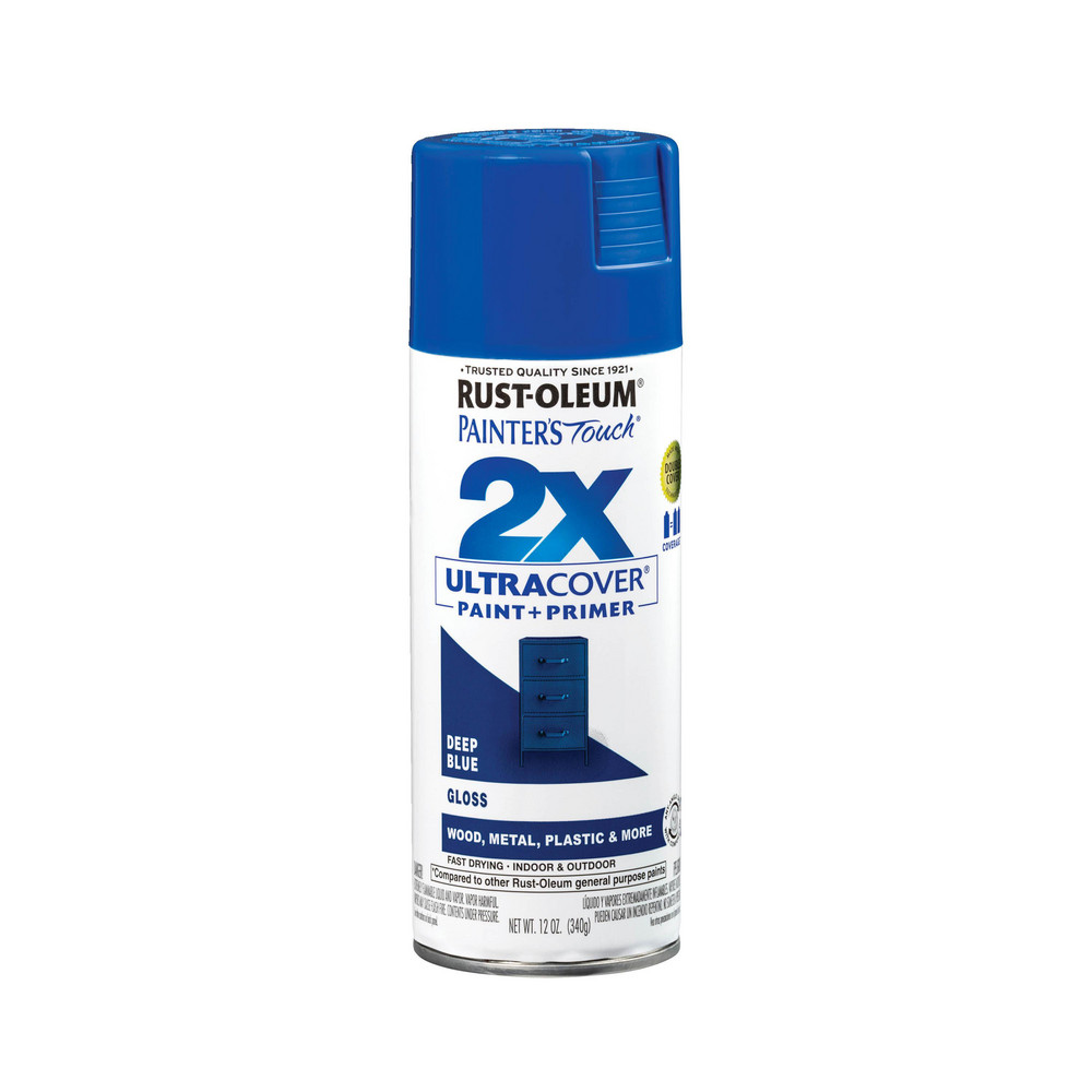 Krylon Spray Paint: Blue, Gloss, 12 oz Net Fill, Acrylic Enamel - K05529007