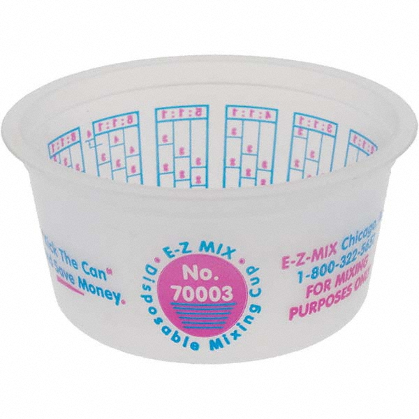 Made in USA 1/4 pt Paint Mixing Cup: Plastic, 200 Pack - 70003