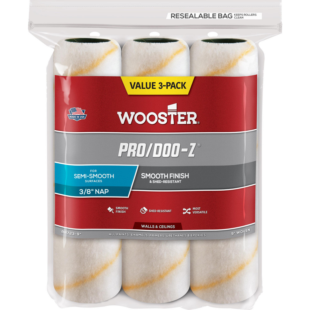 Wooster Brush Paint Roller Cover: 3/8" Nap, 9" Wide - RR666-9
