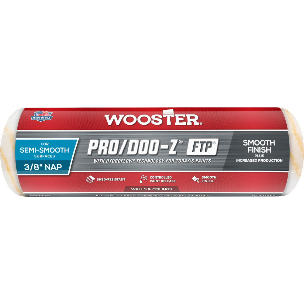 Wooster Brush Paint Roller Cover: 3/8" Nap, 9" Wide - RR666-9