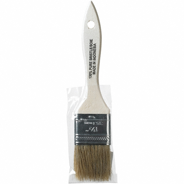 Krylon Paint Brush: 1-1/2" Wide, White China, Natural Bristle - 99060315