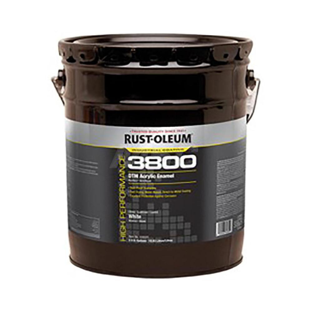Rust-Oleum Acrylic Enamel Paint: 5 gal, Gloss Finish, Safety Blue - 316538