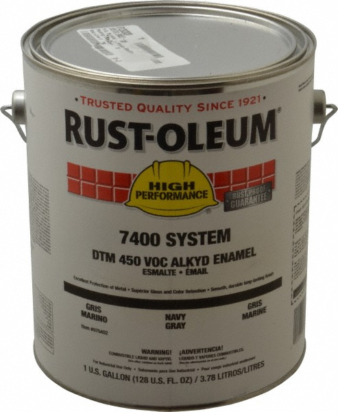 Rust-Oleum Industrial Enamel Paint: 1 gal, Gloss Finish, Silver Gray - 906402