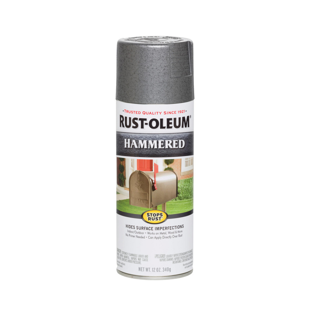Rust-Oleum Spray Paint: Metallic, Hammertone, 12 oz Net Fill, Spray Paint, Rustproof Enamel, Rust Protector & Rust-Preventive Acrylic Alkyd Enamel - 7214830