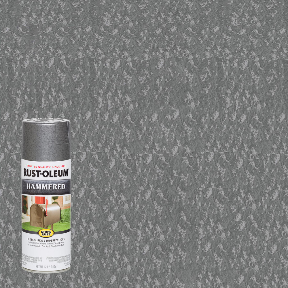 Rust-Oleum Spray Paint: Metallic, Hammertone, 12 oz Net Fill, Spray Paint, Rustproof Enamel, Rust Protector & Rust-Preventive Acrylic Alkyd Enamel - 7214830