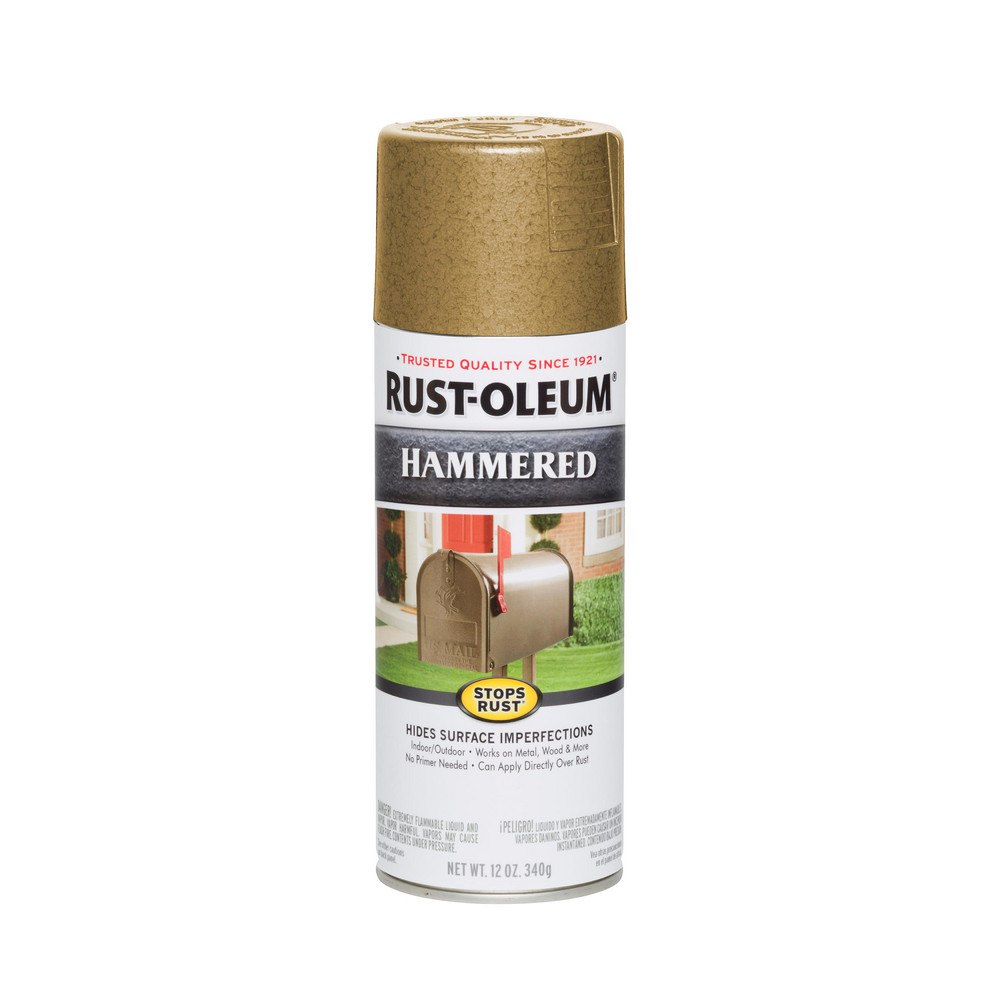 Rust-Oleum Spray Paint: Metallic, Hammertone, 12 oz Net Fill, Spray Paint, Rustproof Enamel, Rust Protector & Rust-Preventive Acrylic Alkyd Enamel - 7214830