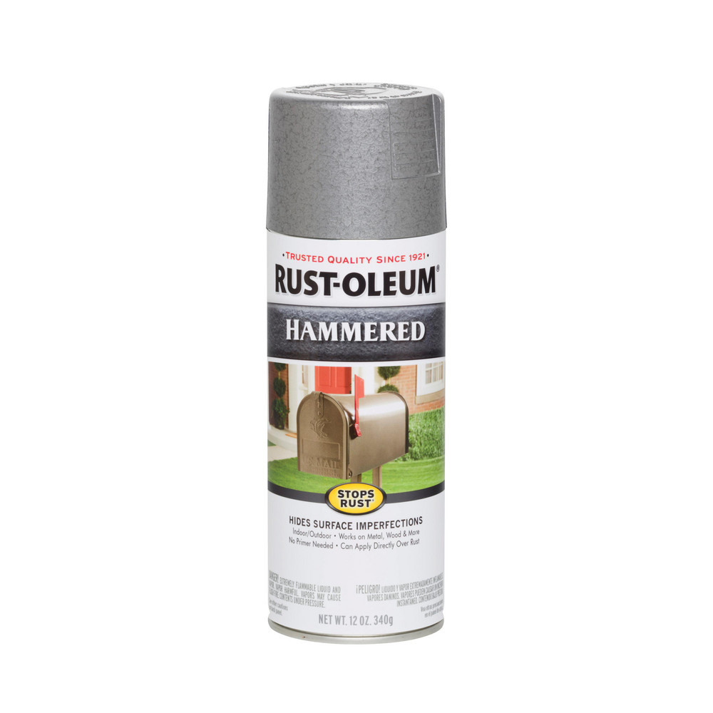 Rust-Oleum Spray Paint: Metallic, Hammertone, 12 oz Net Fill, Spray Paint, Rustproof Enamel, Rust Protector & Rust-Preventive Acrylic Alkyd Enamel - 7214830