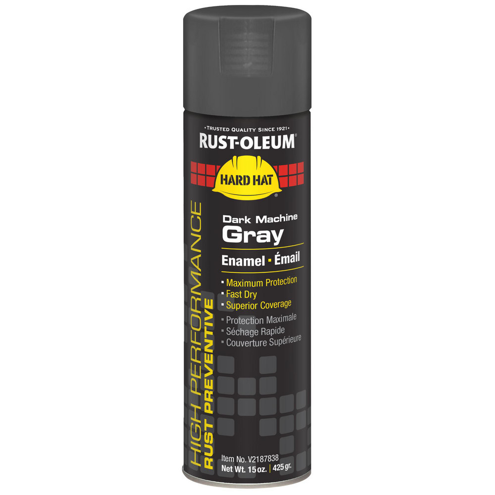 Rust-Oleum Rustproof Enamel Spray Paint: Light Machinery Gray, Gloss, 15 oz - 7581838