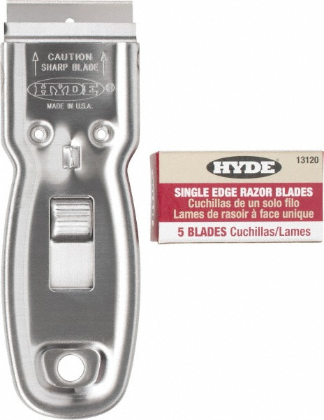 Hyde Tools Stiff High Carbon Steel 2-Edge Scraper - 10510