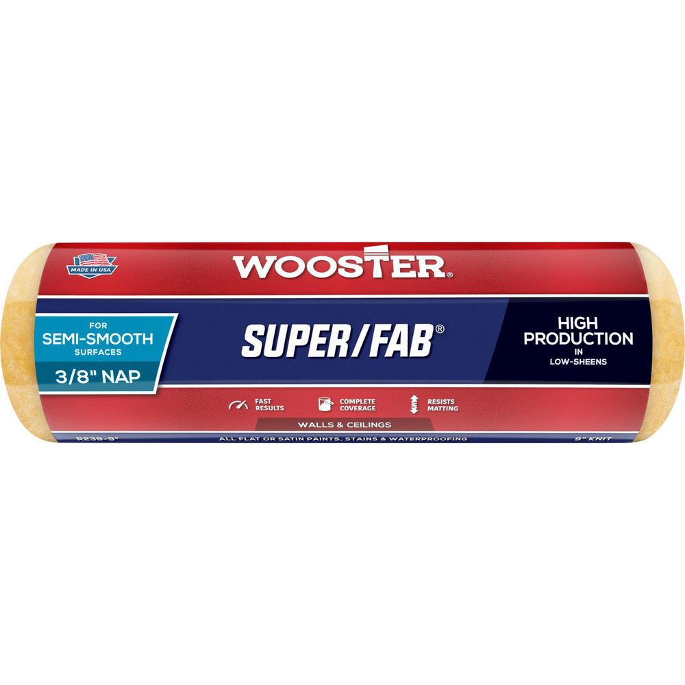 Wooster Brush Paint Roller Cover: 3/8" Nap, 9" Wide - R774-9