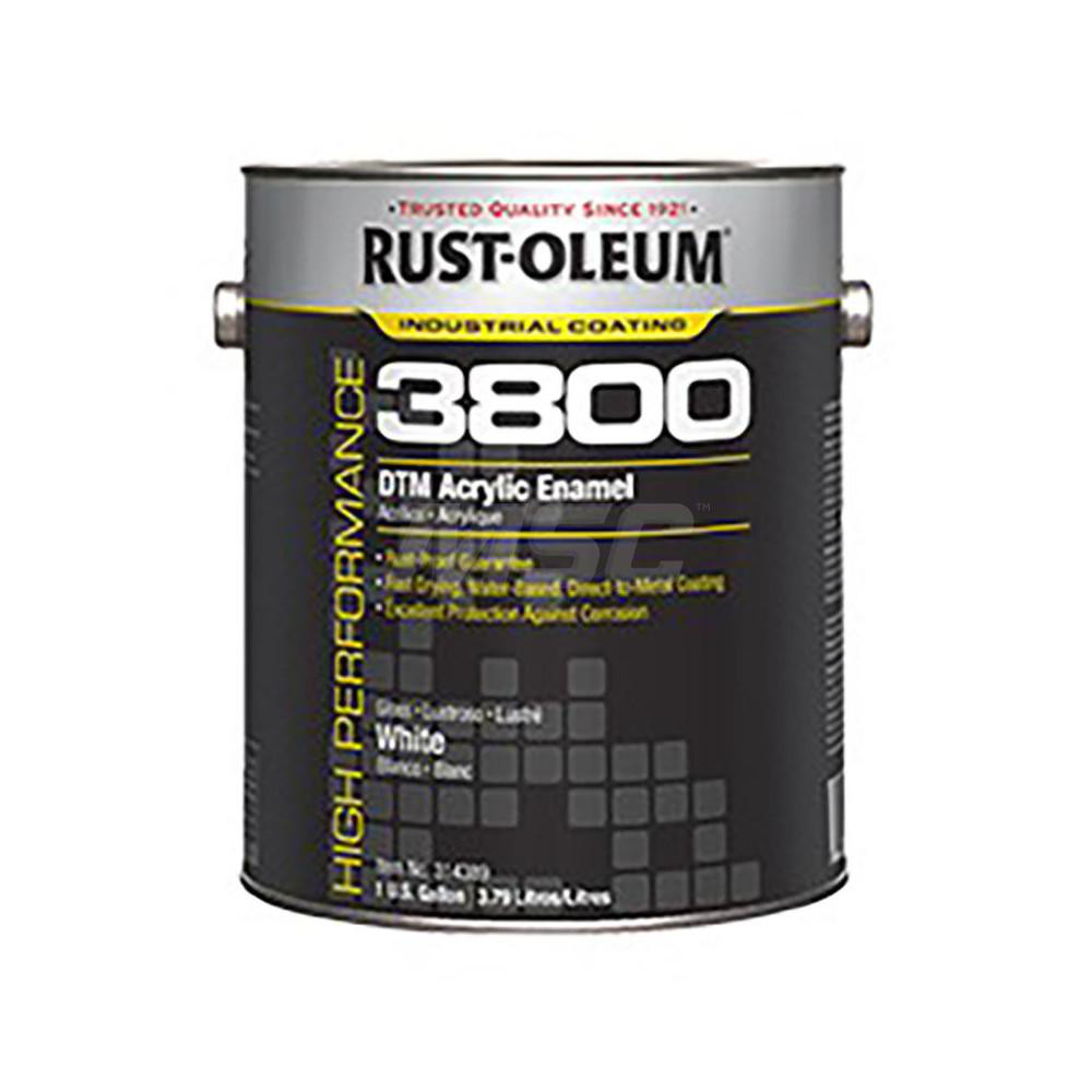 Rust-Oleum Acrylic Enamel Paint: 1 gal, Gloss Finish, Safety Orange - 315510