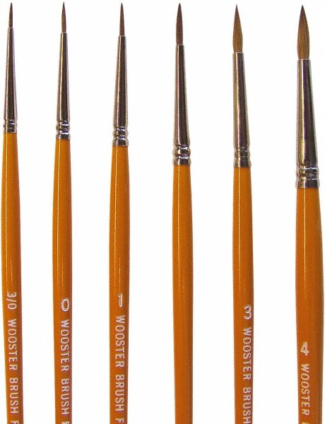 Wooster Brush Artist Brush: #2 Industry Size, 3/32" Wide, Sable - F1627-#2