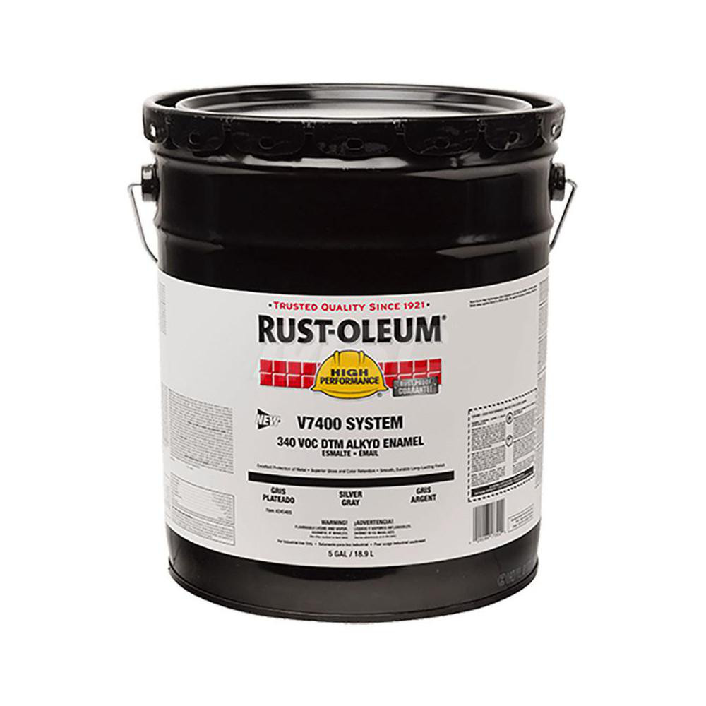 Rust-Oleum Industrial Enamel Paint: 5 gal, Gloss Finish, Safety Blue - 245475