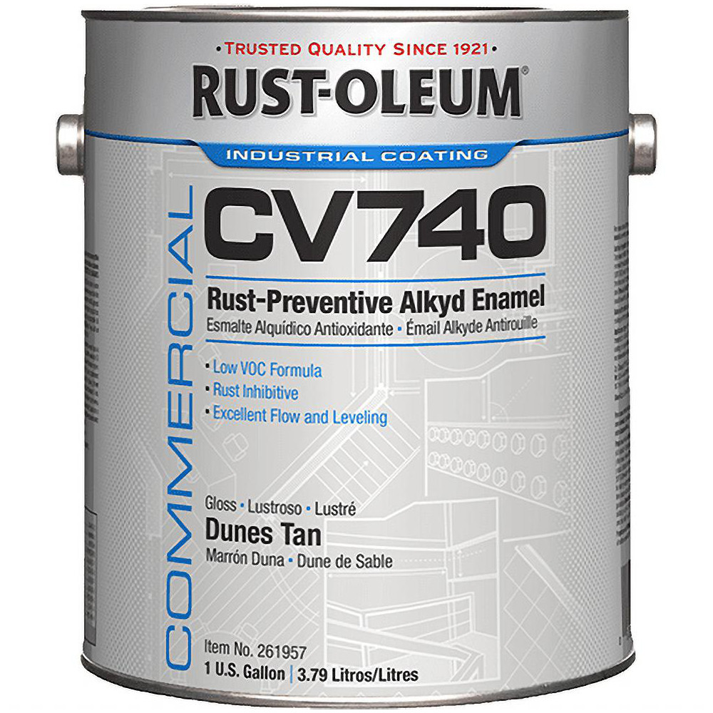 Rust-Oleum Industrial Enamel Paint: 5 gal, Gloss Finish, Safety Blue - 925300