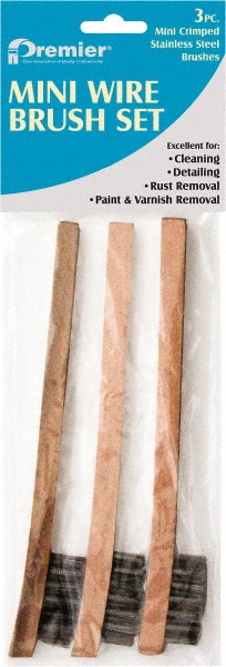 Premier Paint Roller 3 Piece Stainless Steel Surface Preparation Wire Brush - AR10214
