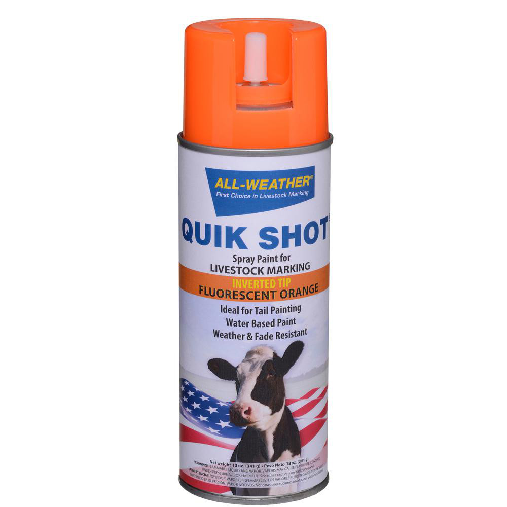 All-Weather Spray Paint: Red, Flat, 16 oz Net Fill, Water-Based Aerosol - 61191