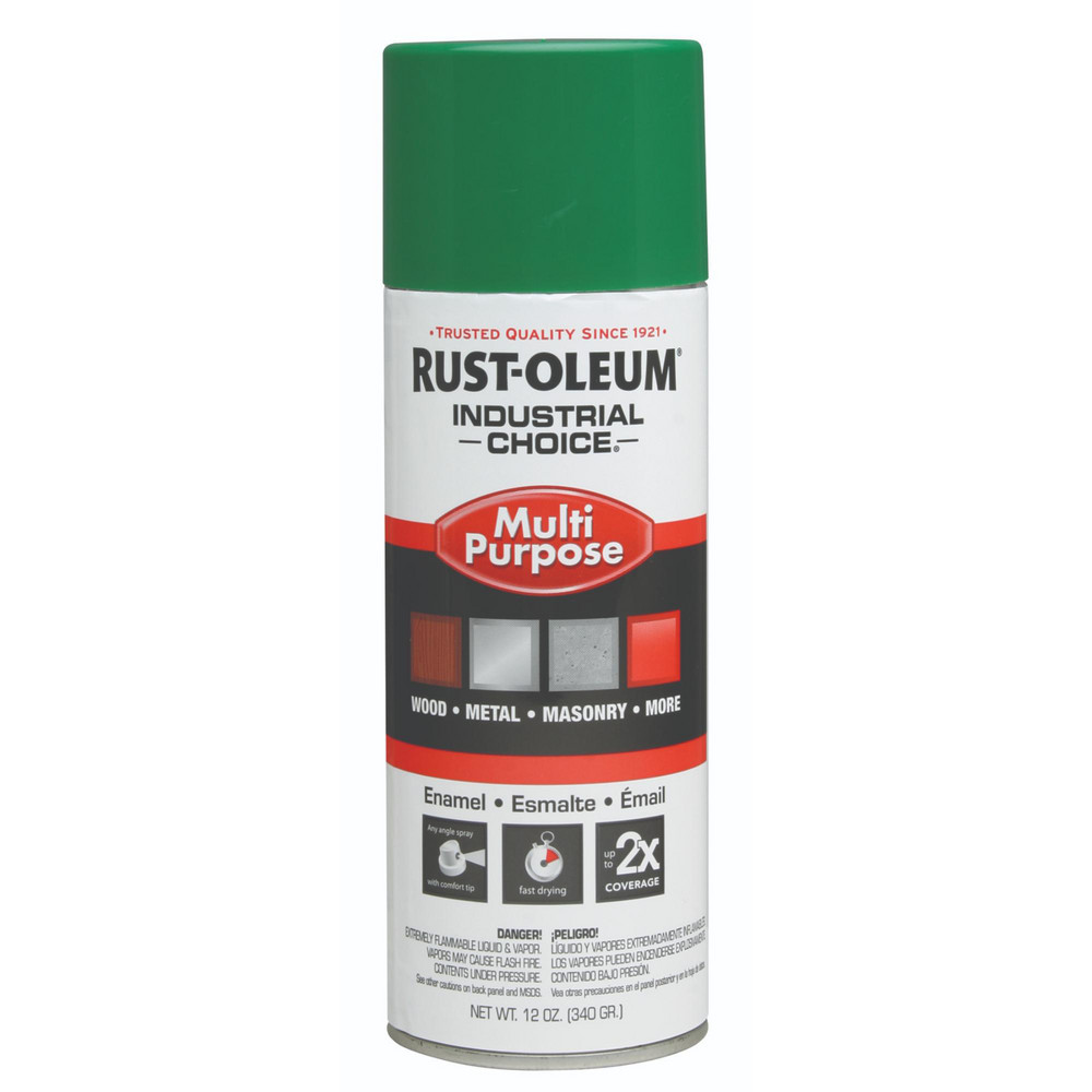 Krylon Spray Paint: Green, Gloss, 12 oz Net Fill, Rustproof Enamel - K09223008