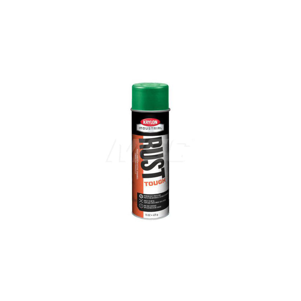 Krylon Spray Paint: Green, Gloss, 15 oz Net Fill, Rust-Preventive Acrylic Alkyd Enamel - K00339008