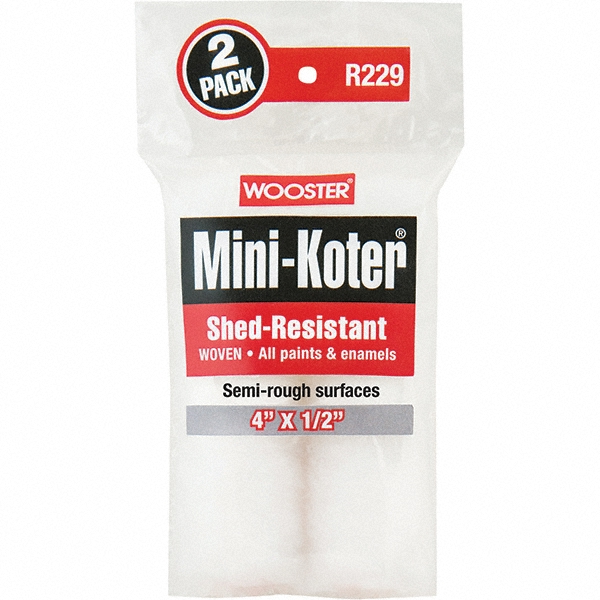 Wooster Brush Mini Paint Roller Cover: 1/2" Nap, 4" Wide - R229-4
