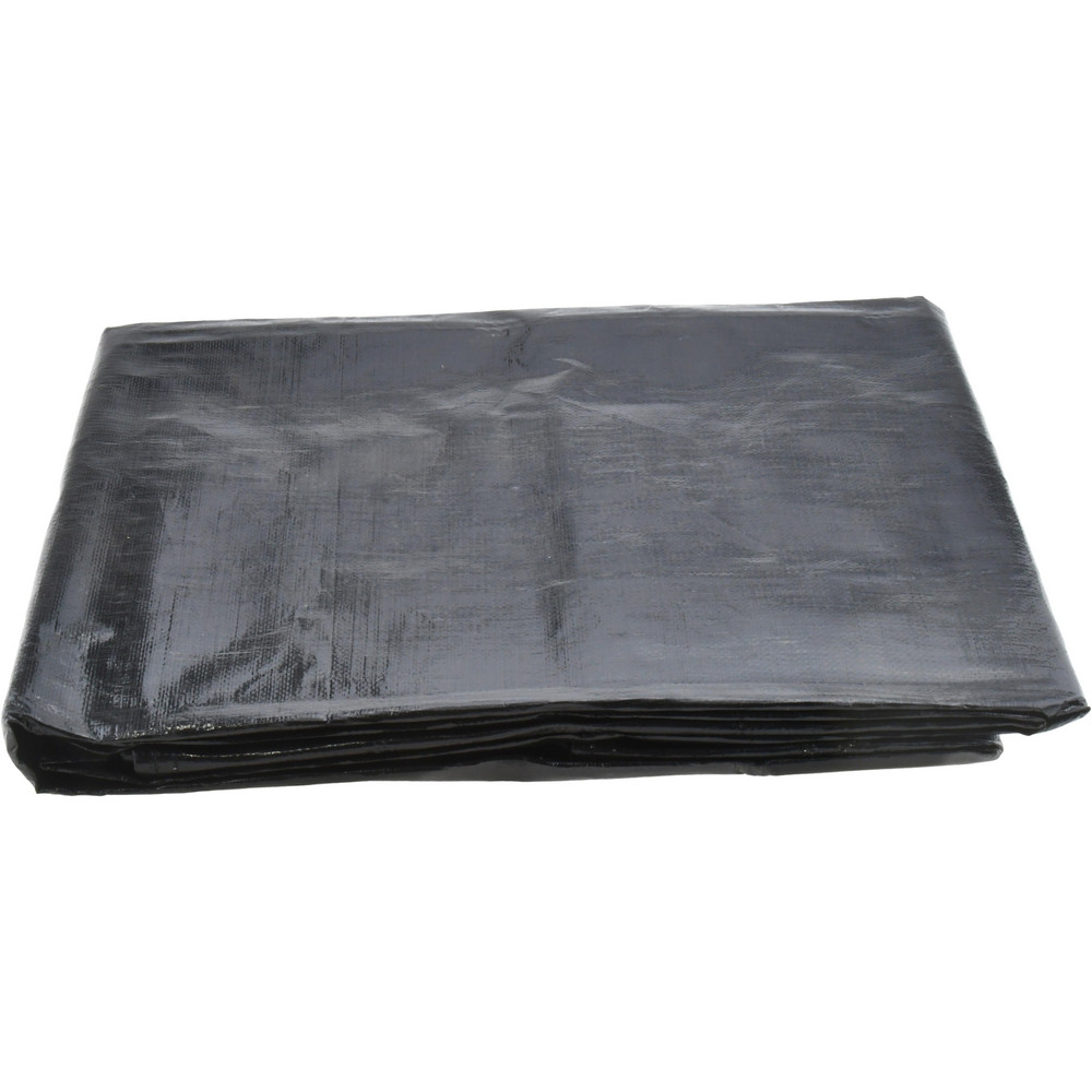 Value Collection Tarp/Dust Cover: Black, Polyethylene, 10' Long x 8' Wide, 11 to 12 mil - KSMSCXHDBB0810