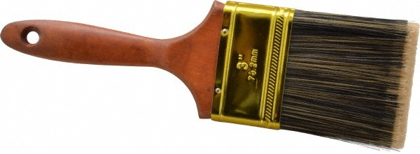 Wooster Brush Paint Brush:  3" Wide, Nylon, Polyester & Synthetic,  Synthetic Bristle - J4612-3