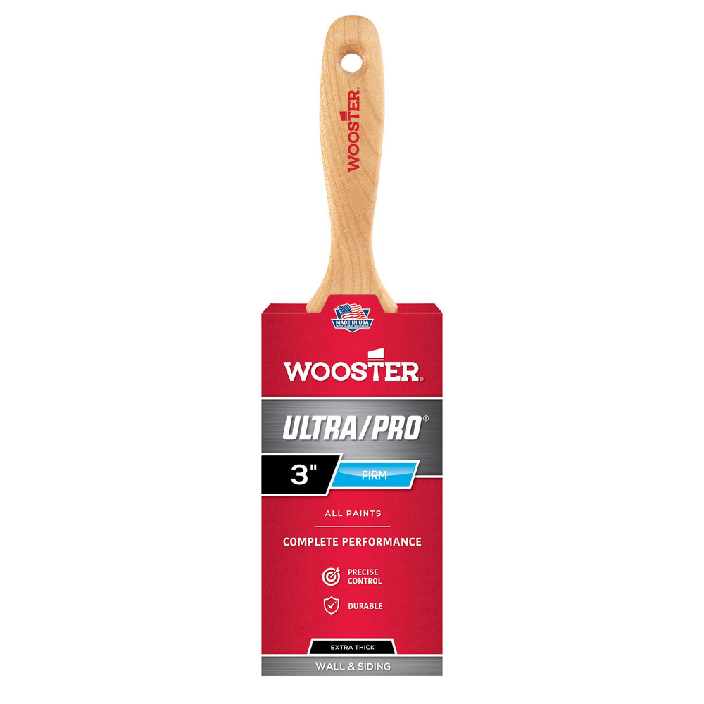Wooster Brush Paint Brush:  3" Wide, Nylon, Polyester & Synthetic,  Synthetic Bristle - J4612-3