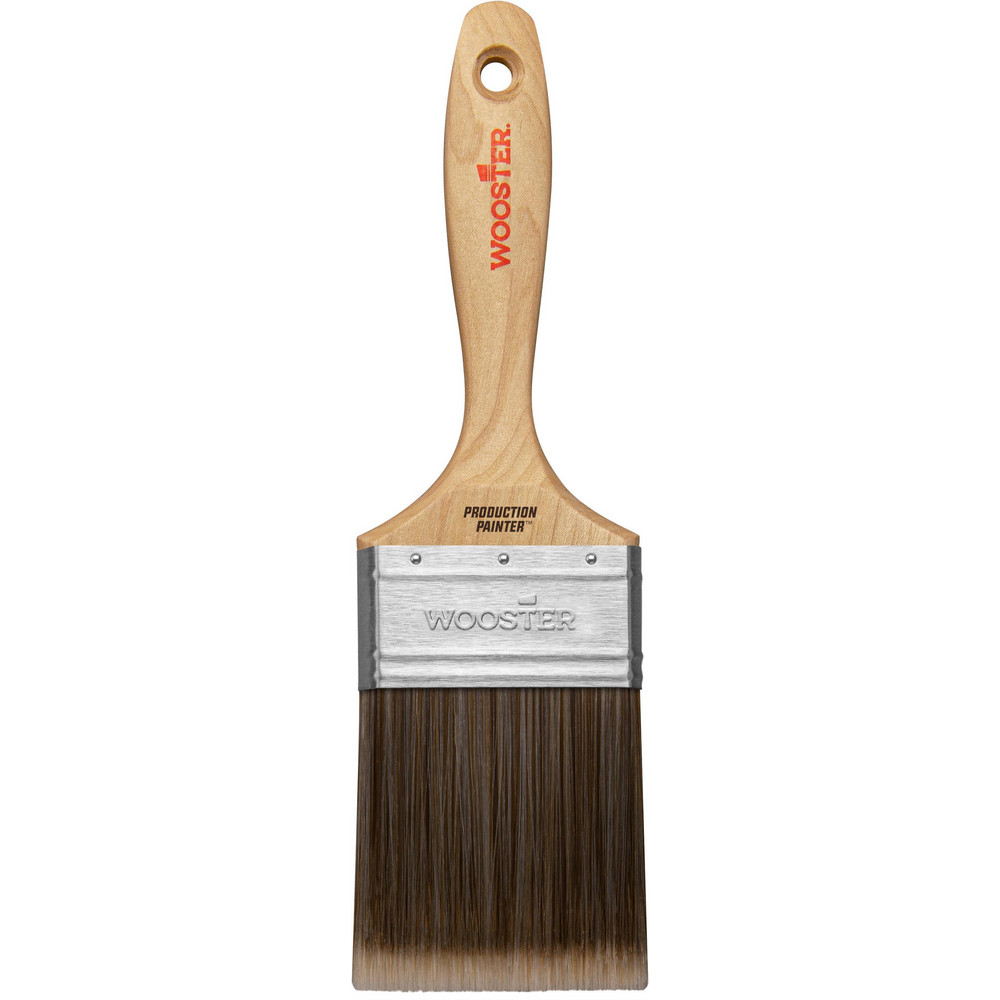 Wooster Brush Paint Brush:  3" Wide, Nylon, Polyester & Synthetic,  Synthetic Bristle - J4612-3