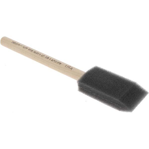 Premier Paint Roller Paint Brush: 2" Wide, Natural & Polyester, Natural & Synthetic Bristle - 1913