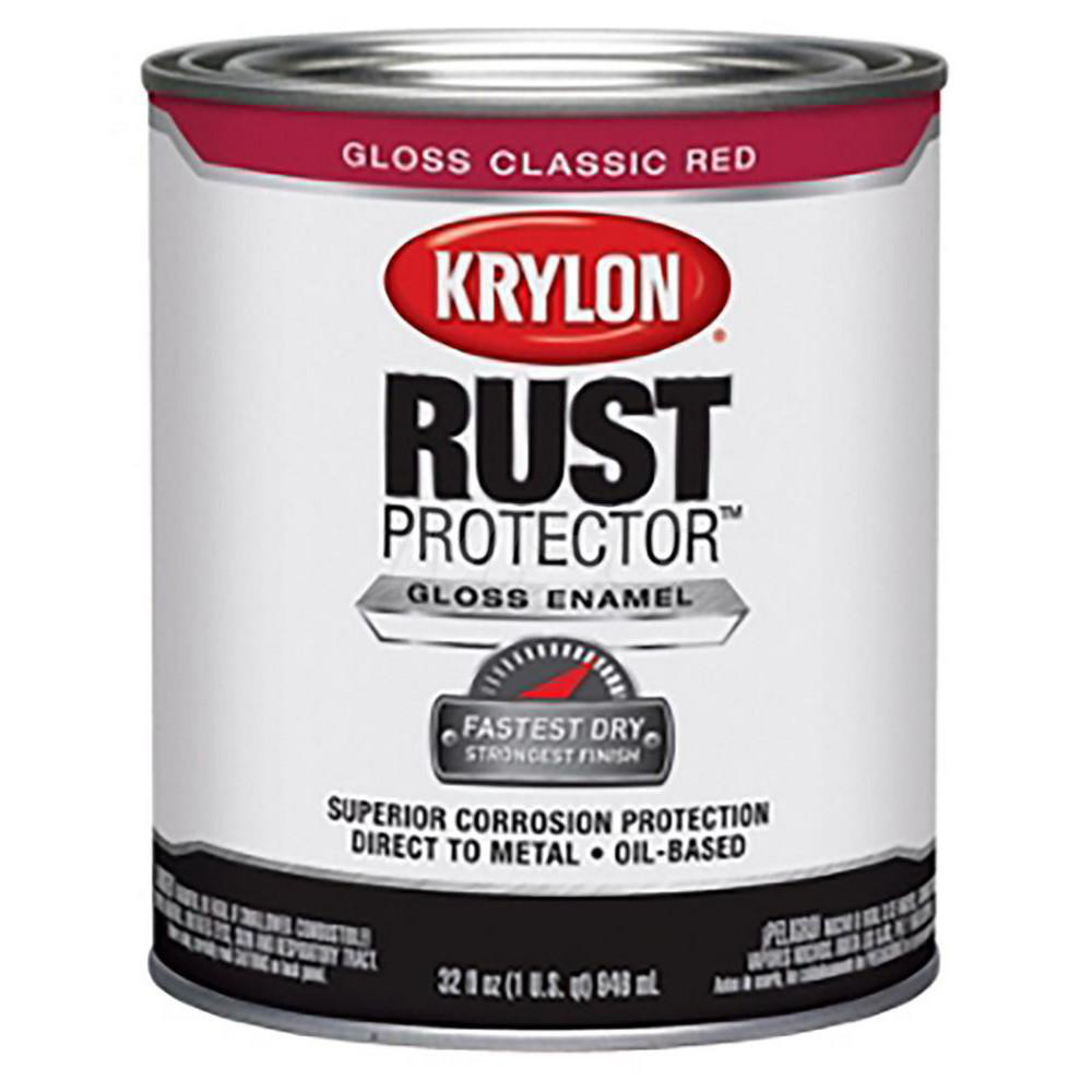 Krylon Brush-On & Anti-Rust Paint: 1 qt, Gloss Finish, Black - K09705008