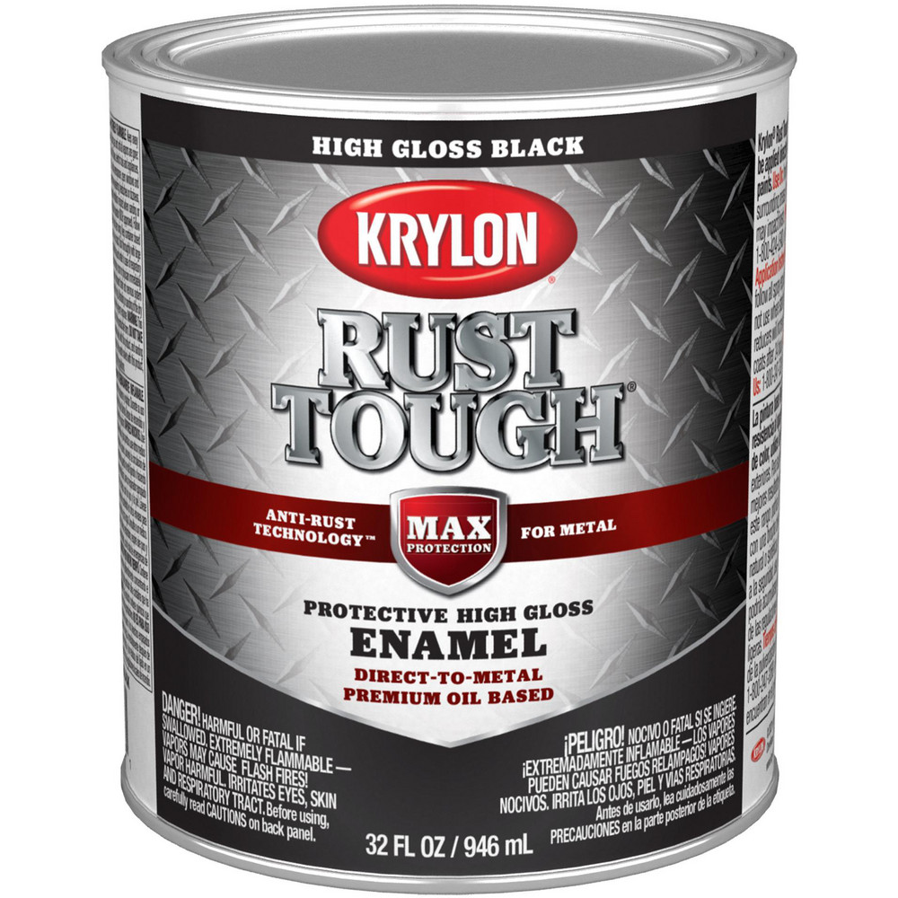 Krylon Brush-On & Anti-Rust Paint: 1 qt, Gloss Finish, Black - K09705008