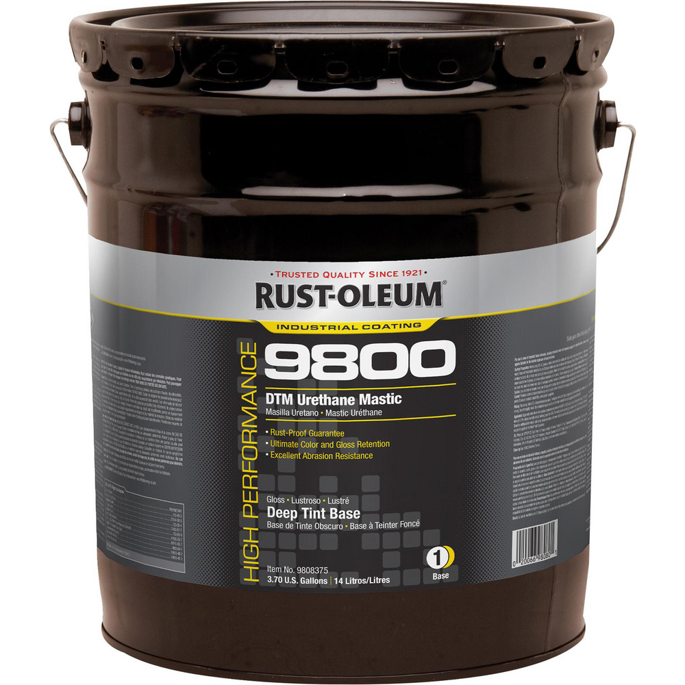 Rust-Oleum Industrial Enamel Paint: 5 gal, Gloss Finish, Deep Base - 9808375