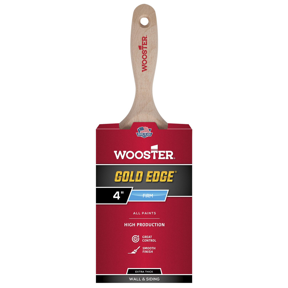 Wooster Brush Paint Brush: 1" Wide, Polyester, Synthetic Bristle - 5234-1