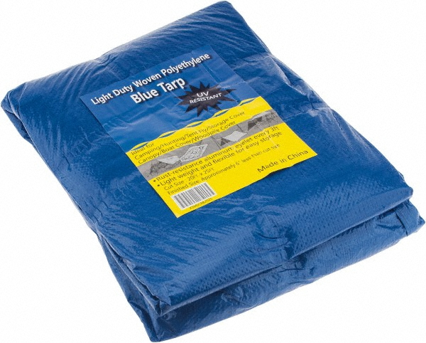 Value Collection Tarp/Dust Cover: Black & Silver, Polyethylene, 40' Long x 20' Wide, 11 to 12 mil - KSMSCSB2040